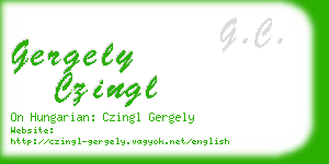 gergely czingl business card